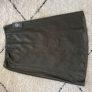 NWT Vince Camino Satin Olive Green Skirt — Never Worn (Size S)
